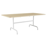 Schaffner Säntis Table repas rabattable 180x90cm – Marron Pastel 83 / Blanc 90