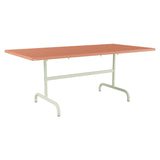 Schaffner Säntis Table repas rabattable 180x90cm – Terracotta 84 / Vert Pastel 64
