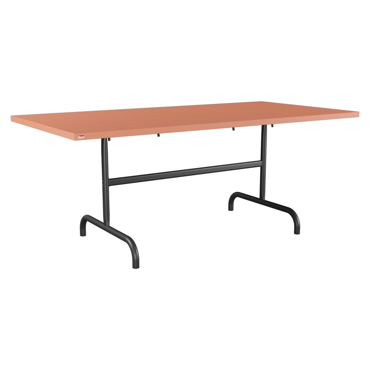 Schaffner Säntis Table repas rabattable 180x90cm – Terracotta 84 / Anthracite 77