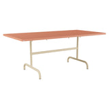 Schaffner Säntis Table repas rabattable 180x90cm – Terracotta 84 / Marron Pastel 83