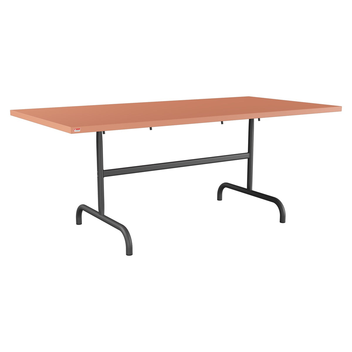 Schaffner Säntis Table repas rabattable 180x90cm – Terracotta 84 / Noir 91
