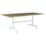 Schaffner Säntis Table repas rabattable 180x90cm – Champagne 85 / Bleu Pastel 51