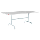Schaffner Säntis Table repas rabattable 180x90cm – Blanc 90 / Bleu Pastel 51