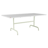 Schaffner Säntis Table repas rabattable 180x90cm – Blanc 90 / Vert Pastel 64