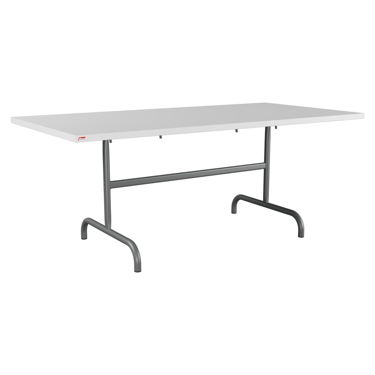 Schaffner Säntis Table repas rabattable 180x90cm – Blanc 90 / Graphite 73