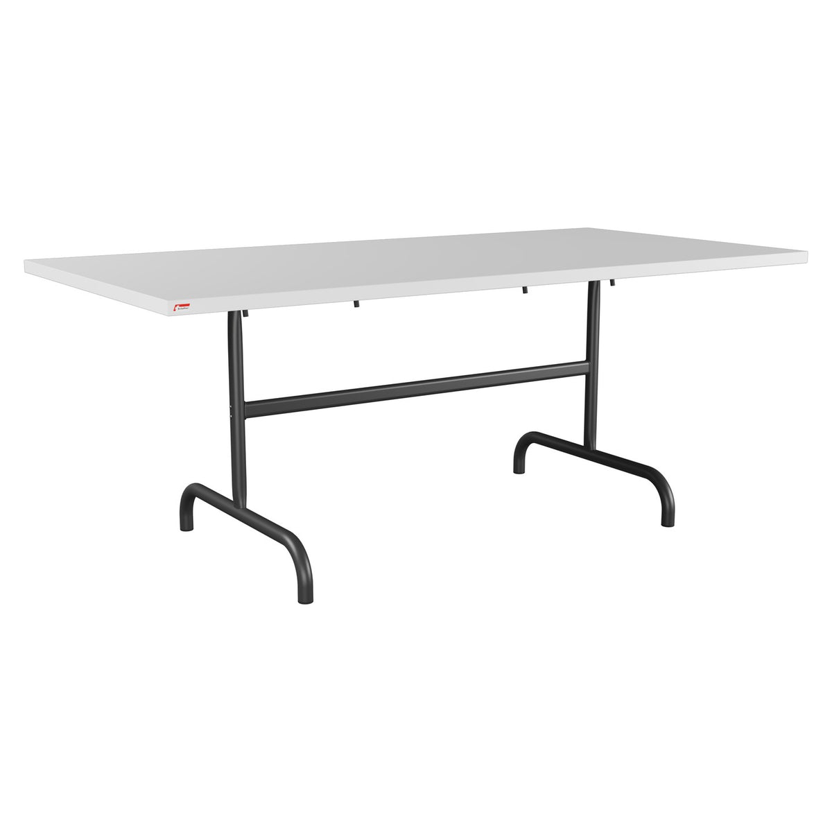 Schaffner Säntis Table repas rabattable 180x90cm – Blanc 90 / Anthracite 77