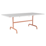 Schaffner Säntis Table repas rabattable 180x90cm – Blanc 90 / Terracotta 84