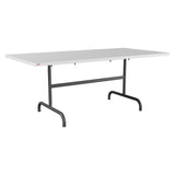 Schaffner Säntis Table repas rabattable 180x90cm – Blanc 90 / Noir 91