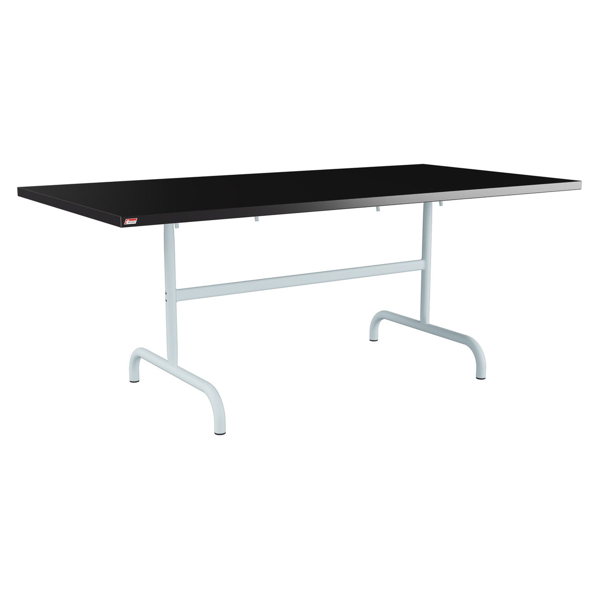 Schaffner Säntis Table repas rabattable 180x90cm – Noir 91 / Bleu Pastel 51
