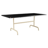 Schaffner Säntis Table repas rabattable 180x90cm – Noir 91 / Marron Pastel 83