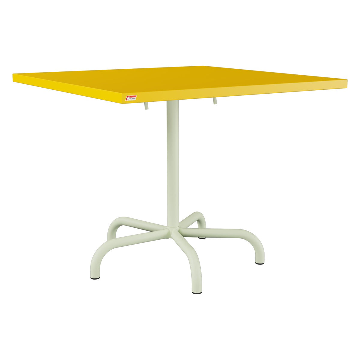 Schaffner Säntis Table repas rabattable 90x90cm – Jaune 11 / Vert Pastel 64