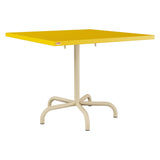 Schaffner Säntis Table repas rabattable 90x90cm – Jaune 11 / Marron Pastel 83