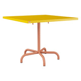Schaffner Säntis Table repas rabattable 90x90cm – Jaune 11 / Terracotta 84