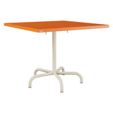 Schaffner Säntis Table repas rabattable 90x90cm – Orange 13 / Sable Pastel 15