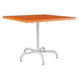 Schaffner Säntis Table repas rabattable 90x90cm – Orange 13 / Gris Argent 78