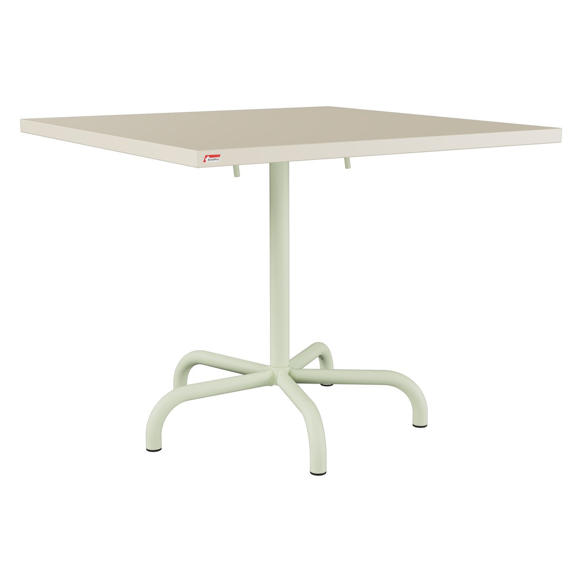 Schaffner Säntis Table repas rabattable 90x90cm – Sable Pastel 15 / Vert Pastel 64