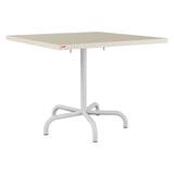 Schaffner Säntis Table repas rabattable 90x90cm – Sable Pastel 15 / Gris Argent 78