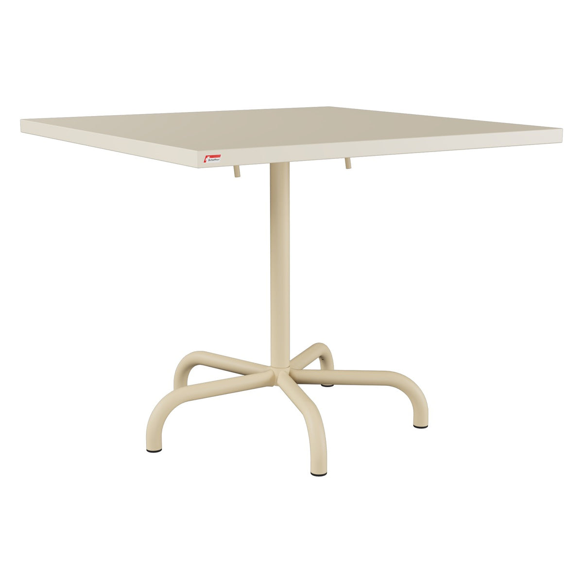 Schaffner Säntis Table repas rabattable 90x90cm – Sable Pastel 15 / Marron Pastel 83