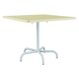 Schaffner Säntis Table repas rabattable 90x90cm – Jaune Buis 18 / Bleu Pastel 51