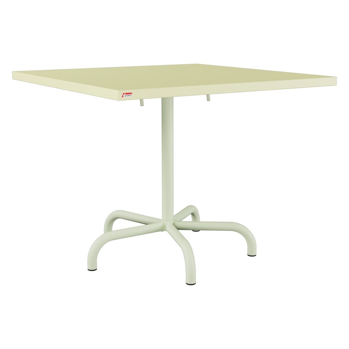 Schaffner Säntis Table repas rabattable 90x90cm – Jaune Buis 18 / Vert Pastel 64