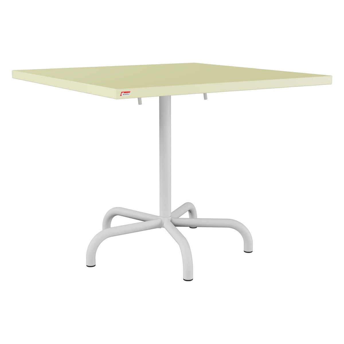 Schaffner Säntis Table repas rabattable 90x90cm – Jaune Buis 18 / Gris Argent 78
