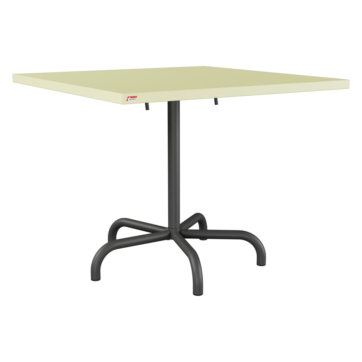 Schaffner Säntis Table repas rabattable 90x90cm – Jaune Buis 18 / Noir 91
