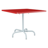 Schaffner Säntis Table repas rabattable 90x90cm – Rouge 30 / Bleu Pastel 51