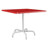 Schaffner Säntis Table repas rabattable 90x90cm – Rouge 30 / Gris Argent 78
