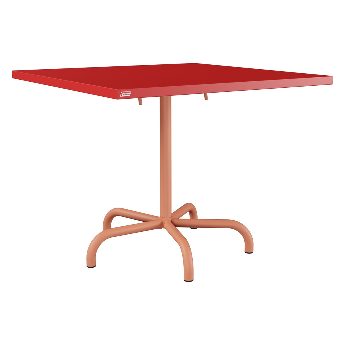 Schaffner Säntis Table repas rabattable 90x90cm – Rouge 30 / Terracotta 84