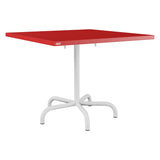 Schaffner Säntis Table repas rabattable 90x90cm – Rouge 30 / Blanc 90