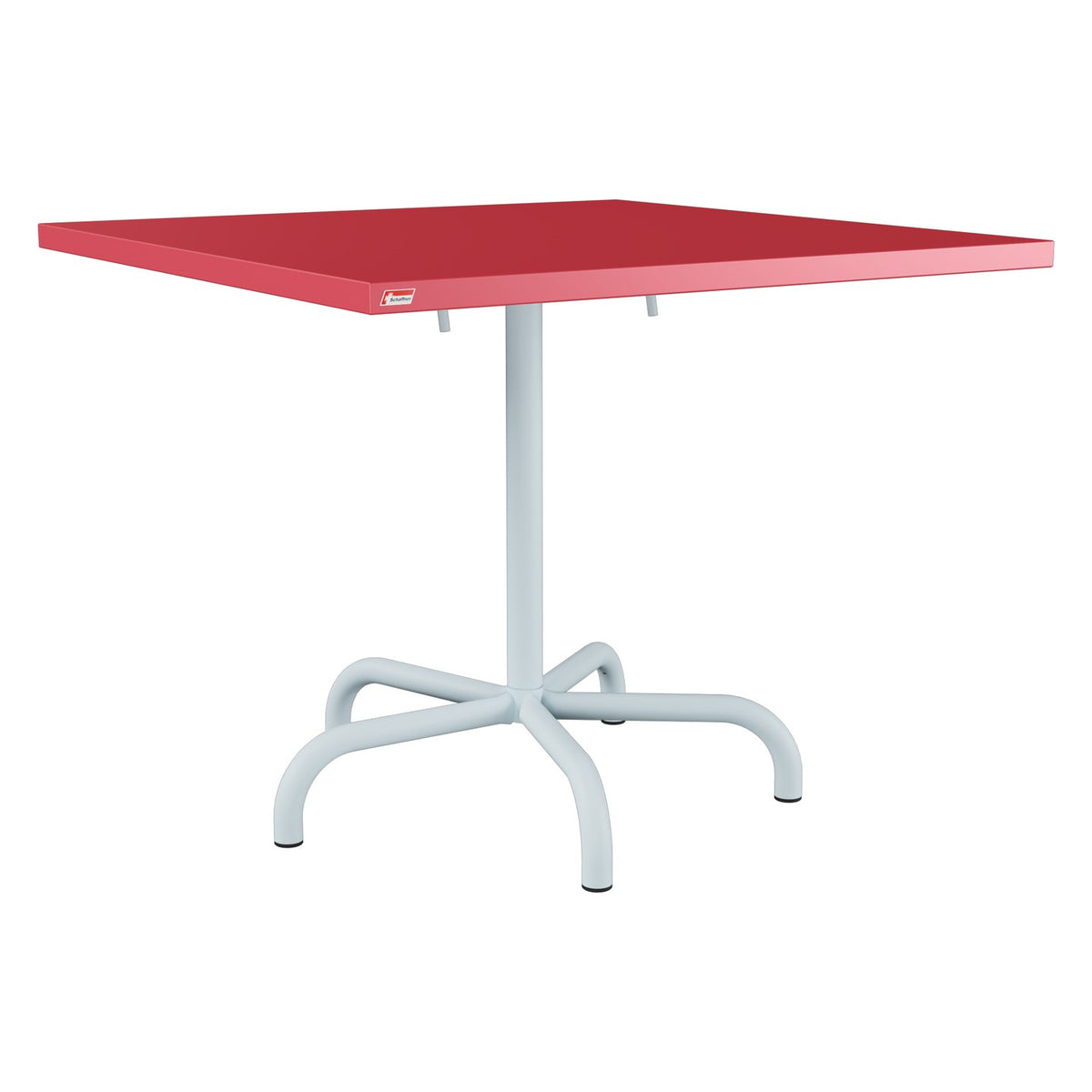 Schaffner Säntis Table repas rabattable 90x90cm – Rouge Érable 33 / Bleu Pastel 51