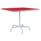 Schaffner Säntis Table repas rabattable 90x90cm – Rouge Érable 33 / Bleu Pastel 51