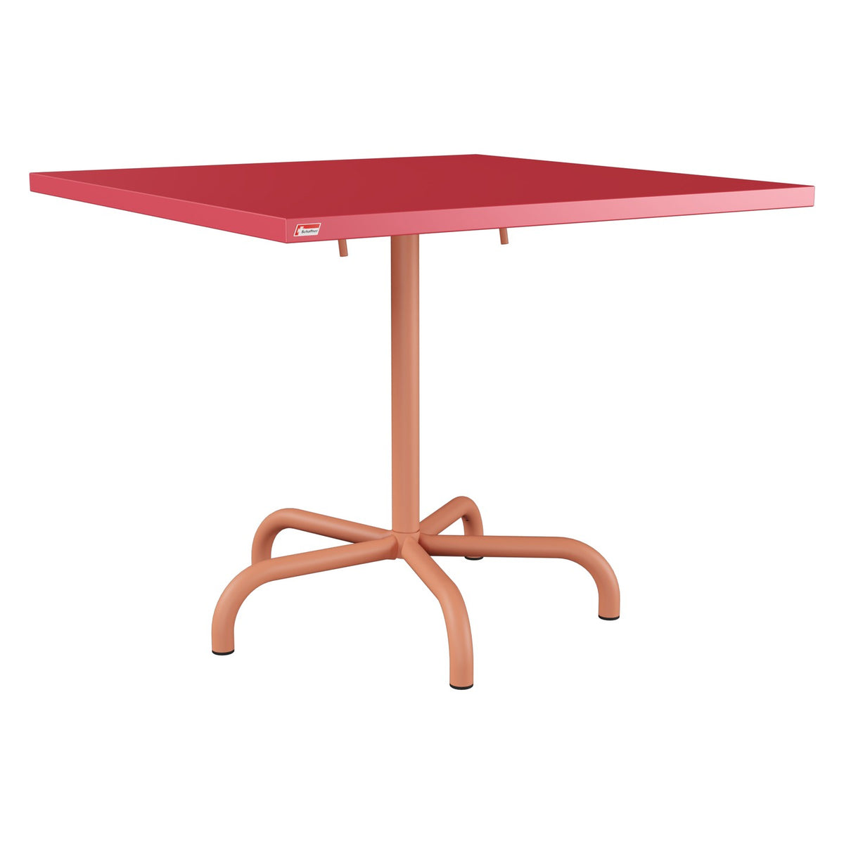 Schaffner Säntis Table repas rabattable 90x90cm – Rouge Érable 33 / Terracotta 84