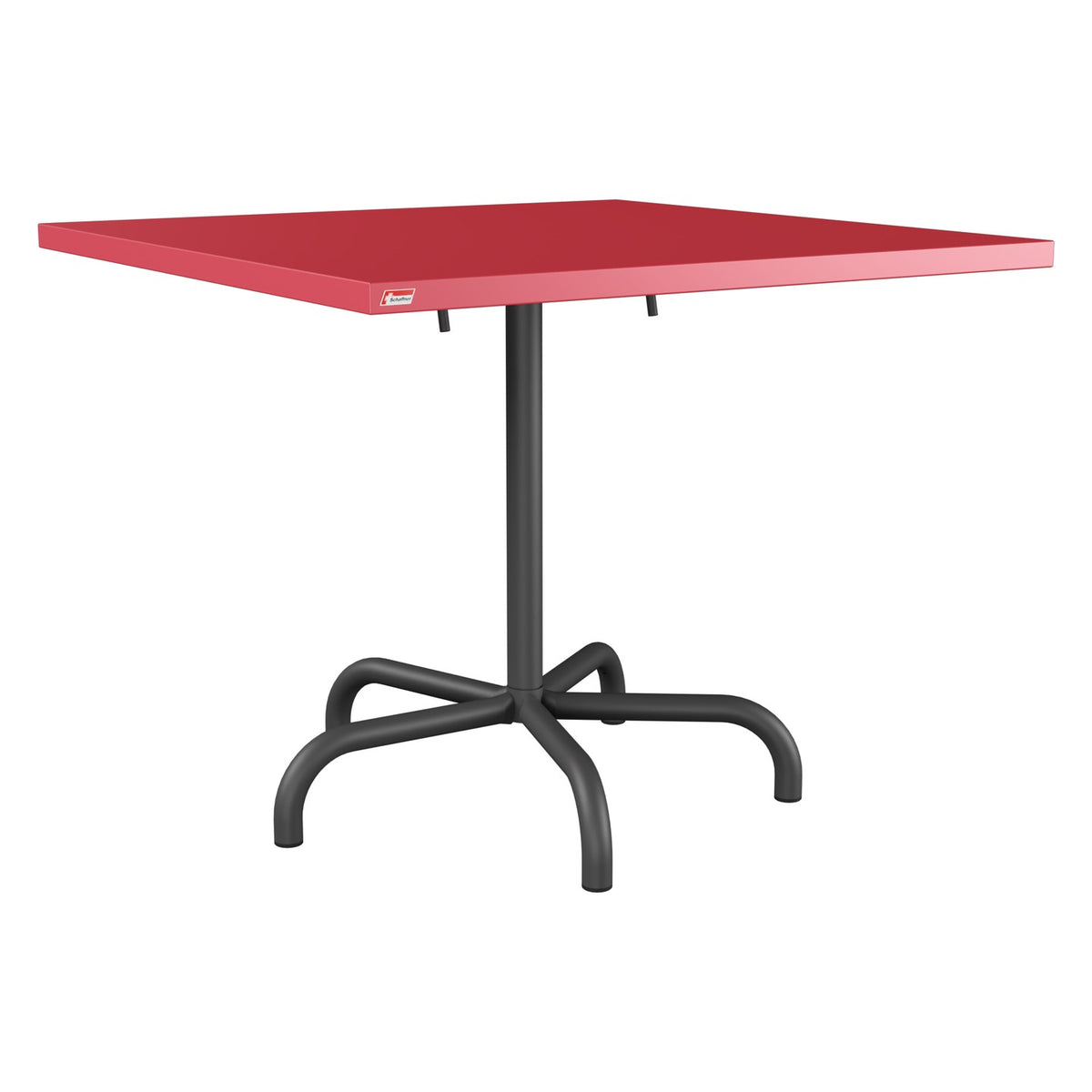 Schaffner Säntis Table repas rabattable 90x90cm – Rouge Érable 33 / Noir 91