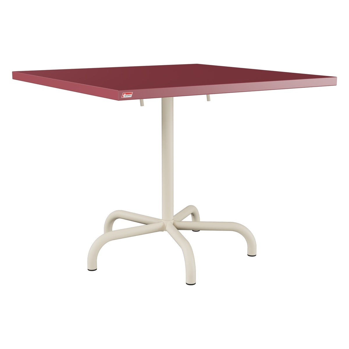 Schaffner Säntis Table repas rabattable 90x90cm – Bordeaux 38 / Sable Pastel 15