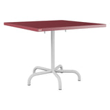 Schaffner Säntis Table repas rabattable 90x90cm – Bordeaux 38 / Gris Argent 78