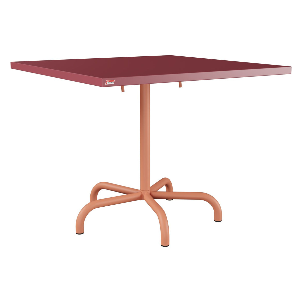 Schaffner Säntis Table repas rabattable 90x90cm – Bordeaux 38 / Terracotta 84