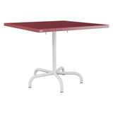 Schaffner Säntis Table repas rabattable 90x90cm – Bordeaux 38 / Blanc 90