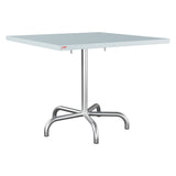 Schaffner Säntis Table repas rabattable 90x90cm – Bleu Pastel 51 / Galvanisé à chaud 02