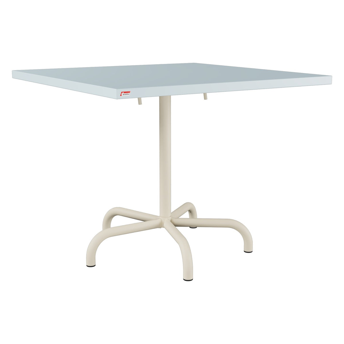 Schaffner Säntis Table repas rabattable 90x90cm – Bleu Pastel 51 / Sable Pastel 15