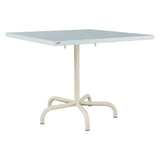 Schaffner Säntis Table repas rabattable 90x90cm – Bleu Pastel 51 / Sable Pastel 15