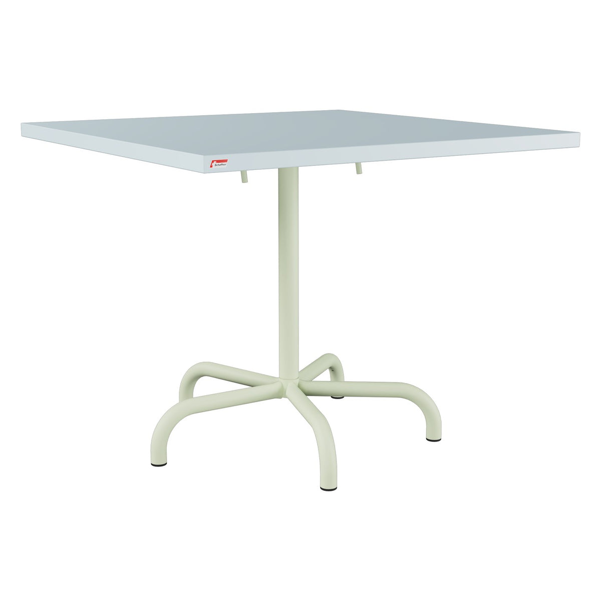 Schaffner Säntis Table repas rabattable 90x90cm – Bleu Pastel 51 / Vert Pastel 64