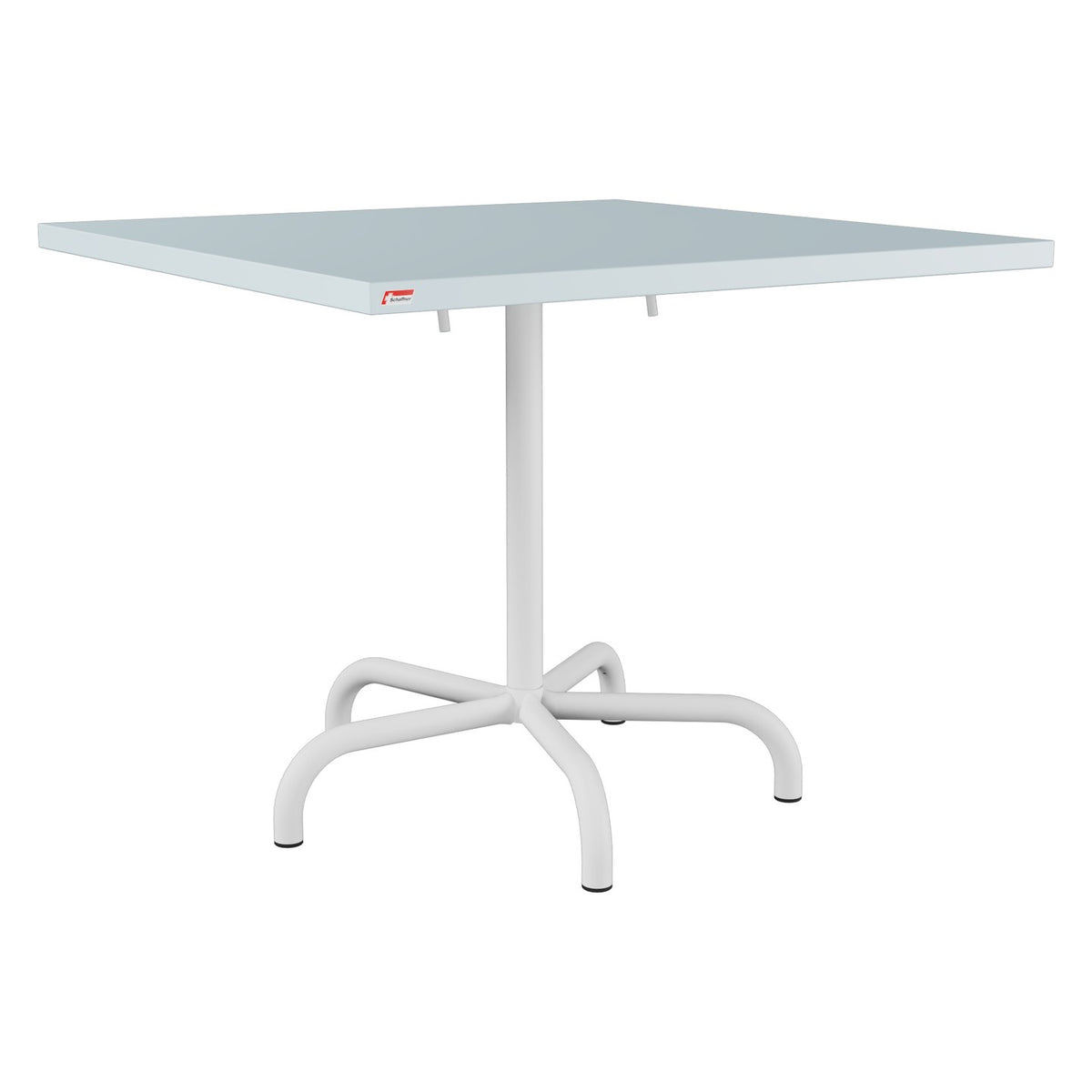 Schaffner Säntis Table repas rabattable 90x90cm – Bleu Pastel 51 / Blanc 90