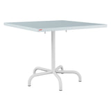 Schaffner Säntis Table repas rabattable 90x90cm – Bleu Pastel 51 / Blanc 90