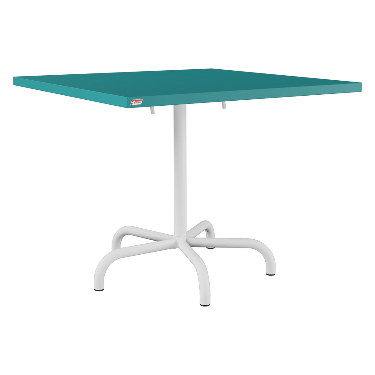 Schaffner Säntis Table repas rabattable 90x90cm – Bleu Kali 56 / Blanc 90