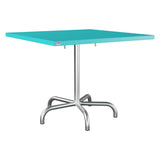 Schaffner Säntis Table repas rabattable 90x90cm – Turquoise 58 / Galvanisé à chaud 02