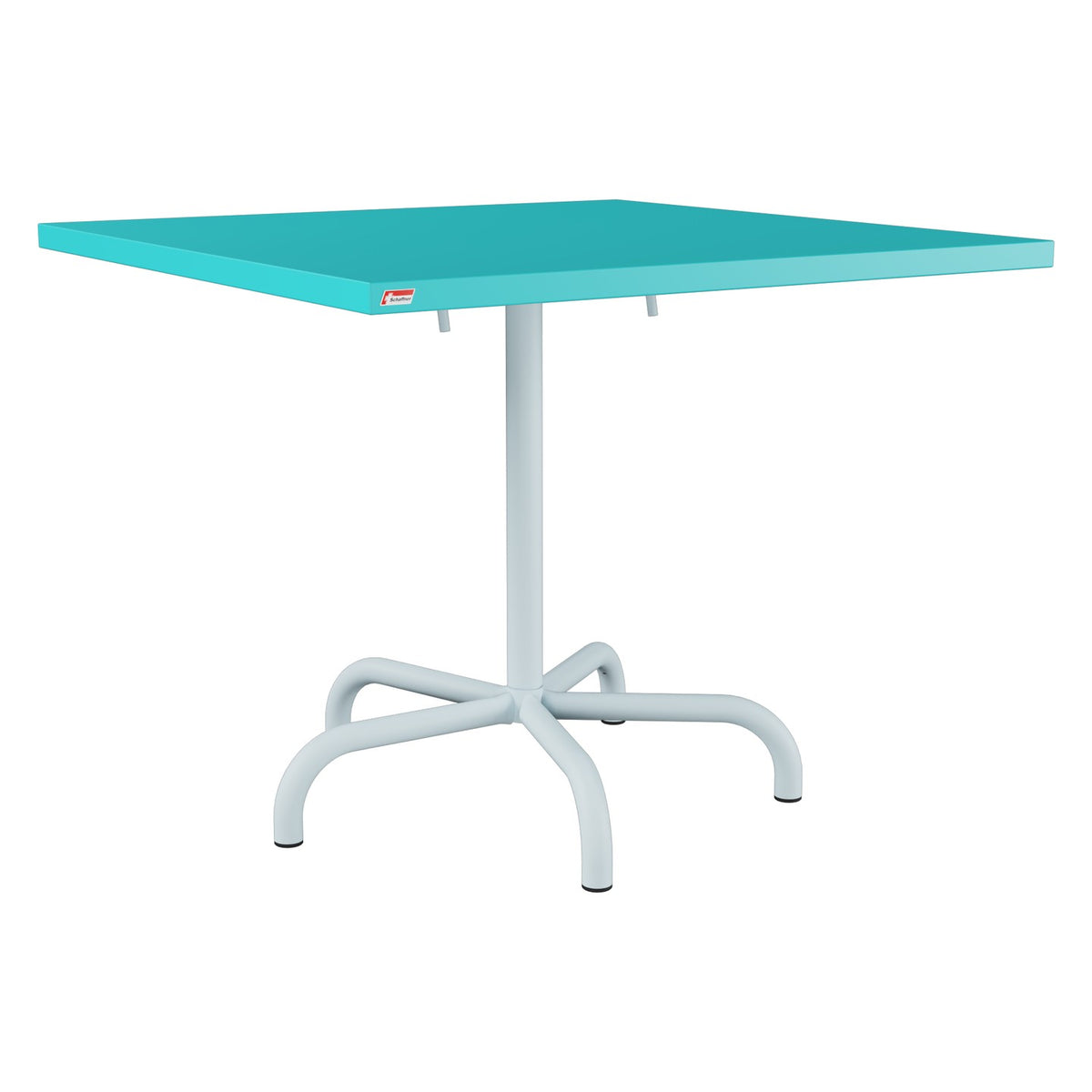 Schaffner Säntis Table repas rabattable 90x90cm – Turquoise 58 / Bleu Pastel 51