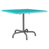 Schaffner Säntis Table repas rabattable 90x90cm – Turquoise 58 / Graphite 73