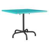 Schaffner Säntis Table repas rabattable 90x90cm – Turquoise 58 / Anthracite 77