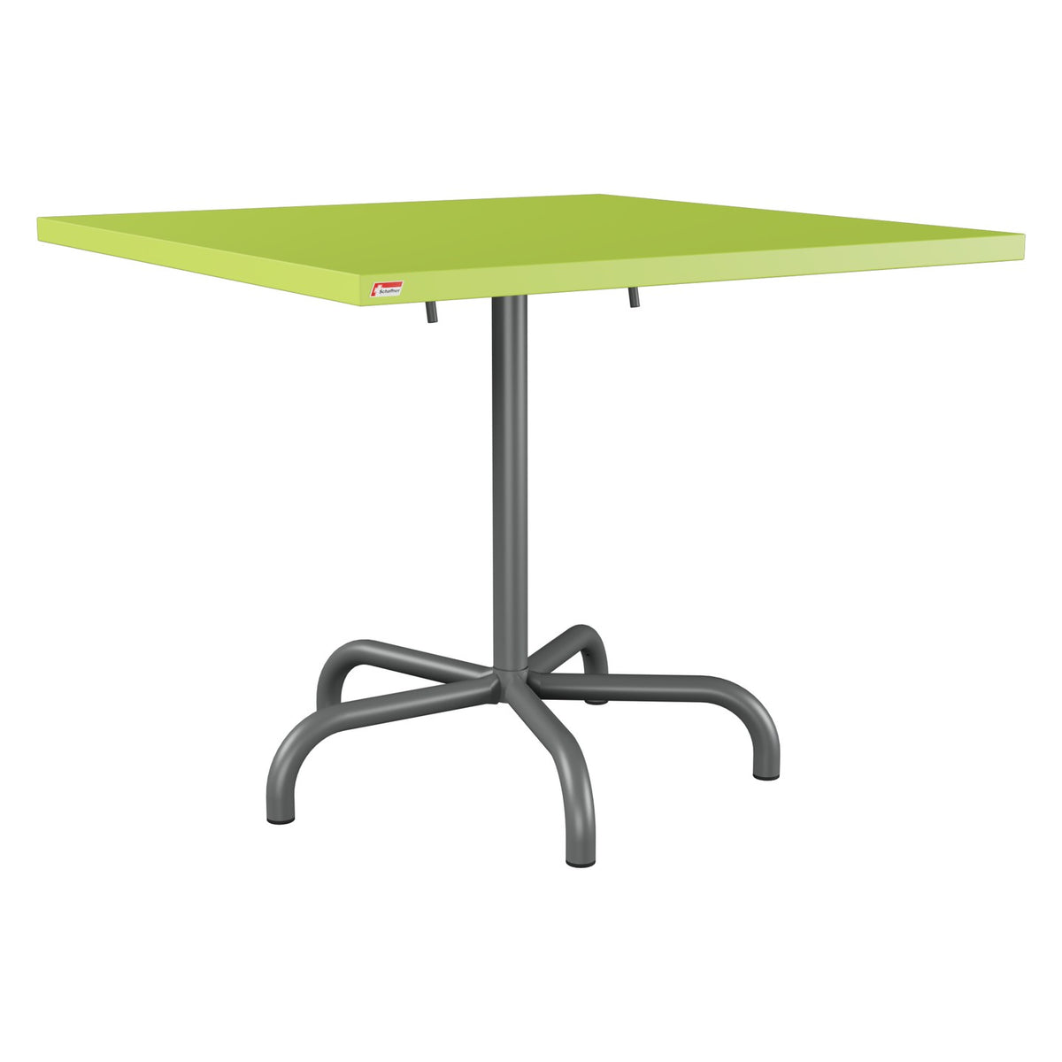 Schaffner Säntis Table repas rabattable 90x90cm – Vert clair 63 / Graphite 73